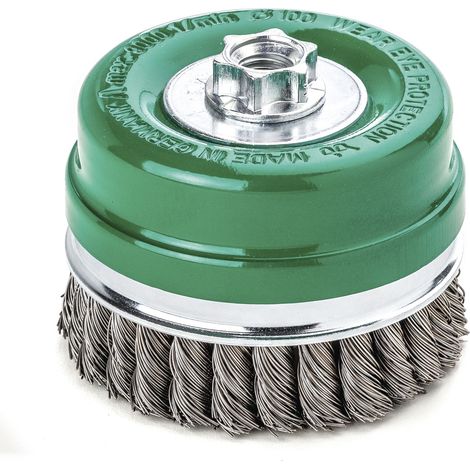 Brosse boisseau avec pince en acier inoxydable, tressée 486817  Leßmann