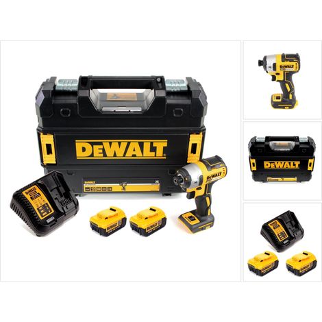 Llave de impacto sin cable DeWalt DCF 887 M2T 18 V 205 Nm 1/4" sin escobillas + 2x batería recargable 4,0 Ah + cargador + TSTAK