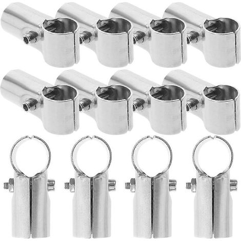 Lot de 12 colliers de serrage en T pour extrémités de poteaux de clôture, en acier inoxydable, pièces détachées pour clôtures à panneaux (1/5)