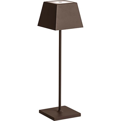 Siesta Lampe De Table Led Portable 2,2W Ip54 Cct 2700-3000K Dimmable Tactile - Structure En Aluminium Moulé Sous Pression - Couleur Corten (1/5)