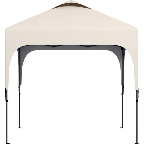 Quadratischer Pavillon 2,5 x 2,5 m, faltbar, Oxford-Outdoor-Zelt mit UV-Schutz 50+, höhenverstellbar, Stahlrahmen, inklusive Tragetasche