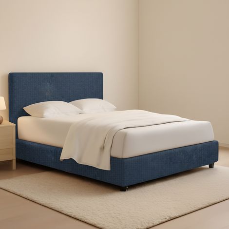 Letto Piazza e Mezza Gosport, Sfoderabile, Contenitore Made in Italy, blu (1/5)