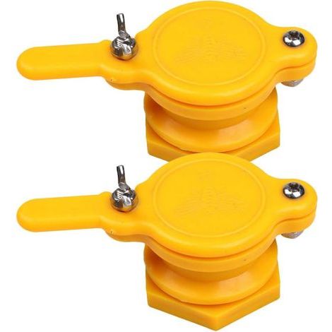 2 pcs Miel Gate Valve robinet Extracteur de miel Apiculture Bottling Outil Bee Gardant Fournitures Miel robinet Outil Apiculteur équipements,44mm (Jaune) (1/5)