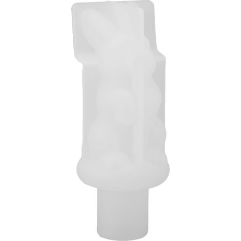 Moule à bougie professionnel en forme de lapin, portable et réutilisable, pour moulage de résine époxy et fabrication de savon en silicone. (1/5)