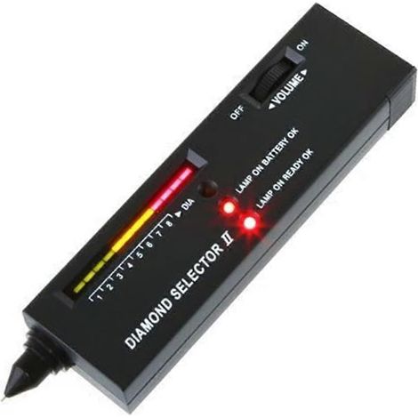 Diamond Selector II Goudtestkit met pen en edelsteentester, elektronische LED-diamanttester voor beginners en experts - Zwart (1/5)