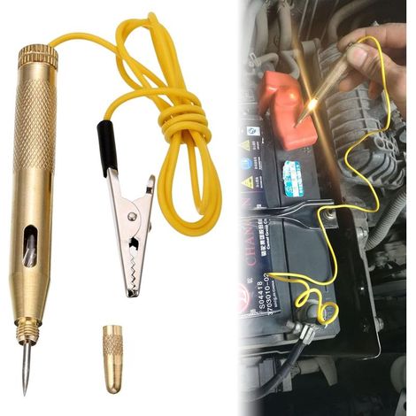 6 V/12 V/24 V Testeur pour Voiture Circuit testeur Stylo, Testeur pour Voiture, Stylo testeur de tension, Testeur De Circuit, Testeur Electrique Light Circuit Teste, pour voiture et camion (1/5)
