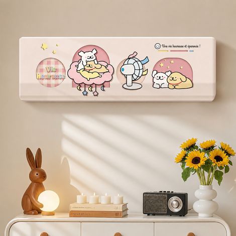 Housse de climatiseur mural en tissu motif chiot et étoiles 1.5P 1.5 86 23 30cm 120 g – Livraison gratuite