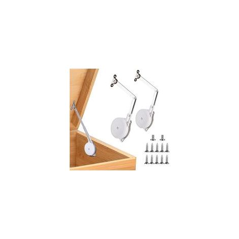 Charnières de Coffre à Jouets Soft-Close, Support de Couvercle avec Fermeture Douce, Lot de 6 (1/5)