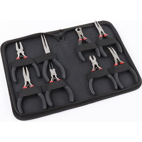 8 Pièces Pince Bijoux, Mini Pince avec Sac,Pinces de Modélisme, Pinces de Précision pour La Fabrication de Bijoux, Les Bricoleurs,Les Professionnels (1/5)