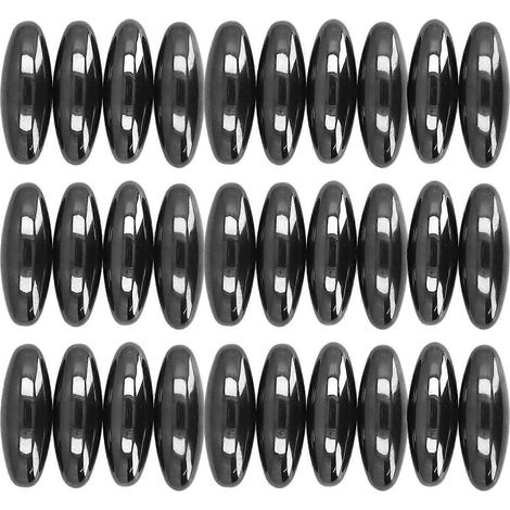 30 ovale Magnete (40 x 14 mm), schwarze Schlangeneier-Magnete, Lernspielzeug für Zuhause, Schule, Büro und Partys