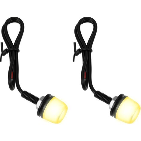 2 SMD 18mm LED Turn Signals for Motorcycles, Quads, ATVs, Tricycles - Yellow Light (1/5)
