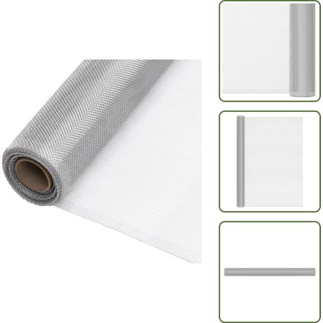 Gabbia per conigli - vidaXL Zanzariera in Alluminio 80x2000 cm Argento - Copertura per lampadine