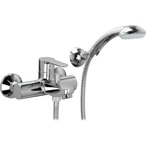 Miscelatore vasca Paffoni Blu in ottone cromo con kit doccia (1/2)