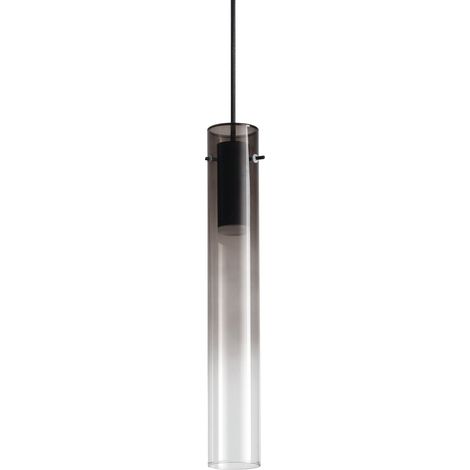 Ideal Lux Sospensione Moderna Flam 1 Luce LED Integrato Nero Vetro Metallo