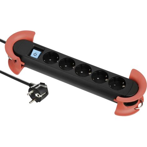 Maxtrack NV 60-5 L Multipresa con interruttore Nero Schuko 1 pz. (1/5)