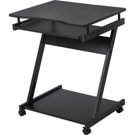 Bureau informarique roulant ZOLA noir (1/5)