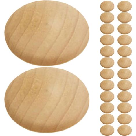 Bouchons Bois pour Meubles, 50 Pièces, Cache-Trous Vis Ronds 25x20 mm, pour Escaliers en Bois et Meubles, Installation Facile, Usage Maison (1/5)