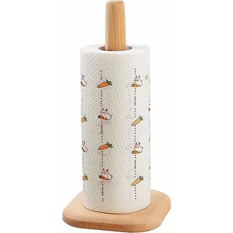 Soporte para rollos de cocina, soporte para toallas de papel de cocina, soporte de madera para rollos, soporte dispensador de rollos, soporte de madera para rollos de papel, para cocina, sala de estar (1/5)
