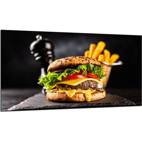 PLAQUE DE PROTECTION EN VERRE POUR CUISINIÈRE 90X52 HAMBURGER (1/5)