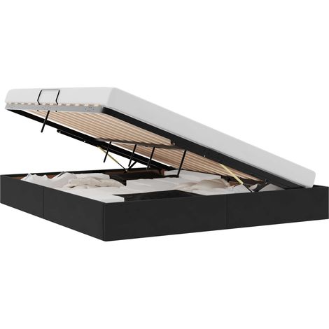 Maison Exclusive - Ottoman Bettgestell mit Speicher Schwarz 180 x