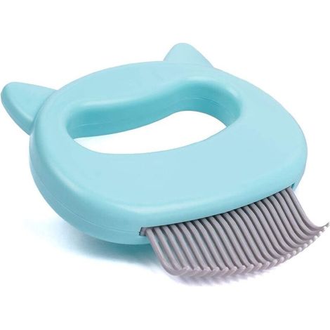 Peigne de massage pour animaux de compagnie, brosse à poils doux, peigne et épilation pour poils longs et courts, chats, chiens, chiots, lapins (vert clair)