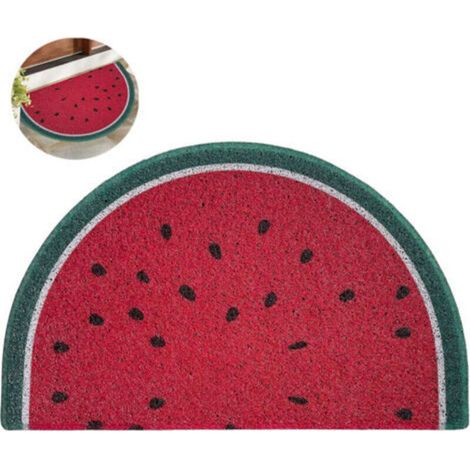 (Paillasson pastèque) -40x60cm Cadeau de Pendaison de crémaillère - Trappe la saleté - Tapis de sol sale et résistant à l'usure pour entrée de maison minimaliste moderne (1/4)