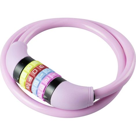 Burg Wächter 210 C 65 GIRLS Câble antivol rose fermeture à combinaison