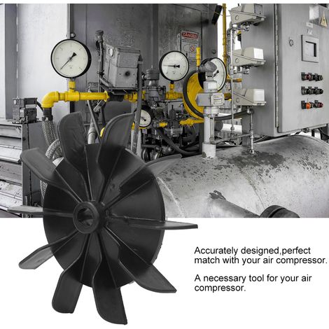 Lot de 5 pales de ventilateur à montage direct 13 mm 10 ailettes roue compresseur d'air accessoire moteur plastique technique (1/5)