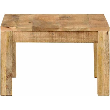 vidaXL Mesa de centro de madera maciza de mango 55x55x35 cm (1/2)