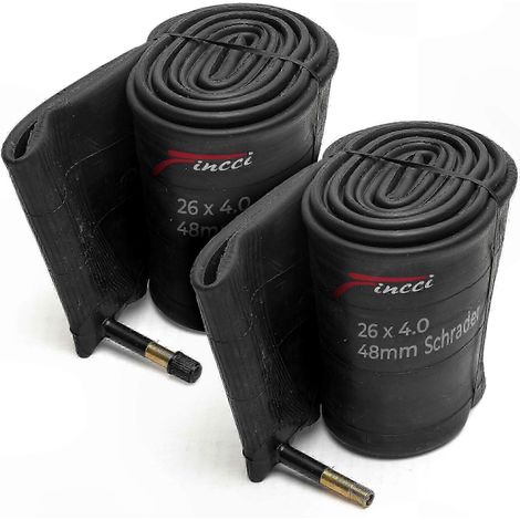 26x4,0-Zoll-Schlauch mit 48-mm-Schrader-Ventil für E-Mountainbikes – 2er-Pack robuste Schläuche für Fahrräder mit breiten Reifen, kompatibel mit Fahrrädern der Größe 2025 (1/5)