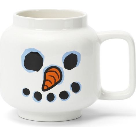 Lego tazza in ceramica Iconic, pupazzo di neve Snowman, large, 530 ml, bevande calde e fredde, regalo, lavastoviglie