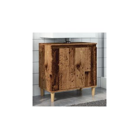 Armoire d'évier vieux bois 58x33x60 bois d'ingénierie