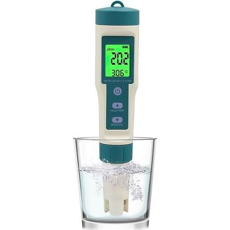 PH mètre électronique 8 en 1 – Testeur pH, TDS, salinité, EC, ORP, température – Pour piscine, aquarium, hydroponie (1/5)