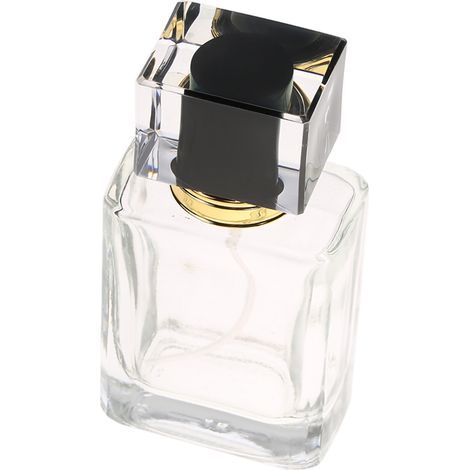 Flacon à parfum rechargeable 50ml en métal, vaporisateur de voyage compact noir (1/5)