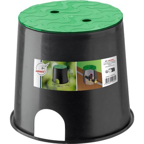 Circular Irrigation Inspection Chamber 285x250mm, Polypropylene, For 1-2 Solenoid Valves, Underground Garden (1/5)
