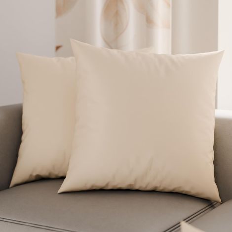 Lot de 2 Taies d'oreiller de Lit 35x35 cm, Housses de Coussin Unies Couleur Taupe, Taie Oreiller 100% Microfibre Hypoallergénique, Fabriqué en Italie (1/3)