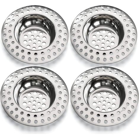 Passoire d'évier 14g, lot de 4 pour tous les drains, passoire d'évier de cuisine, passoire d'évier, grille d'évier, grille d'évier de cuisine (1/4)
