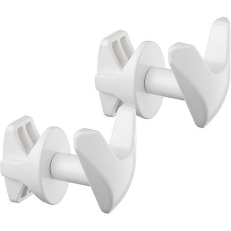 Paire de Handy Vip Tubes Ronds - Patères, Se fixe directement sur le radiateur sèche-serviettes - Blanc