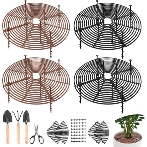 Grille Protection Plantes Chat Protection pour Pots Fleurs 30cm (1/5)