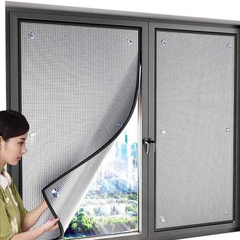 Film Isolant en Aluminium pour Fenêtre avec Ventouses,Rideau Réfléchissant Anti Chaleur,Film Pare Soleil Thermique,Couverture De Fenêtre pour Maison,Bureau,Camping Car