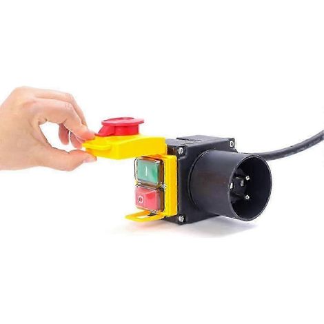 Interrupteur à bouton-poussoir à solénoïde KOA7 250V 16A pour machine à fendre le bois HCK3T Machine à couper les bûches Photo couleur SZRH AF (1/4)