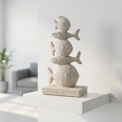 Coastal Stacked Fish Ornament (1/2)