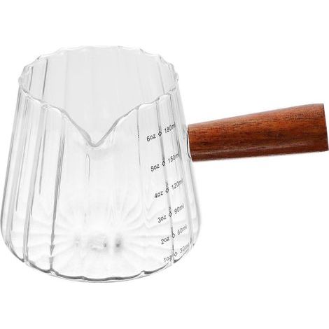 Pichet à lait pour mousser le lait, verre doseur, tasse à mesurer pour la pâtisserie, porte-lait-12X7.3X7CM (1/4)