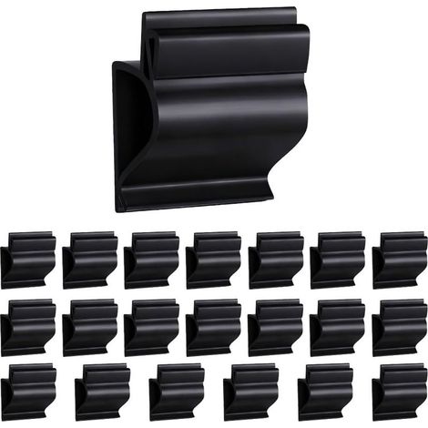 CCYKXA21 Pièces Support de Carte en PVC Support d'étiquette de Carte de Nom de Prix, Porte-étiquettes noirs pour tasses et bols pour Bacs de Rangement (1/5)