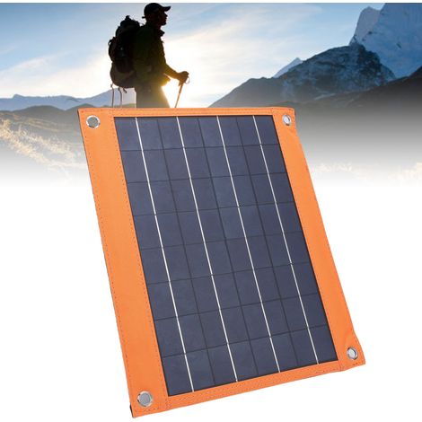20-W-monokristallines Solarpanel mit USB-A- und USB-C-Eingängen, Aufstellfuß und Zigarettenanzünderadapter, kompakt für Camping und Outdoor-Aktivitäten (1/5)