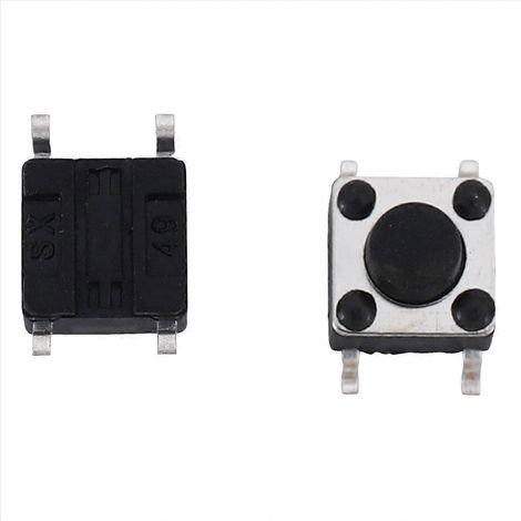 50 pièces Interrupteur à bouton-poussoir tactile momentané 4 broches DIP traversant 6x6x5 mm (1/5)