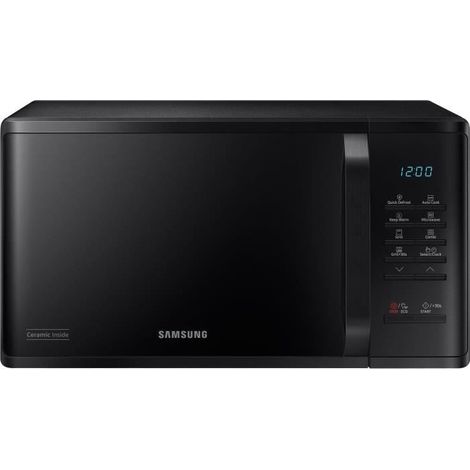 Samsung – Micro-ondes à poser 23L – 800W – Gril – Cavité céramique émail – Plateau tournant 28,8 cm – Finition noire