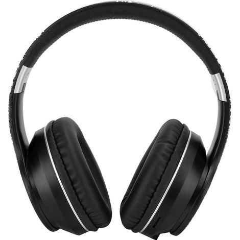 Écouteurs sans fil Bluetooth BT5.0 avec réduction de bruit, son stéréo, pliables, pour le sport, noirs et argentés. Écouteurs de sport pliables. (1/5)