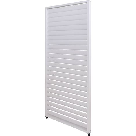 Lamellenwand für Pergola HHG-518, Lamellenpaneel Modul Paneel Seitenwand, Aluminium 220x90cm weiß