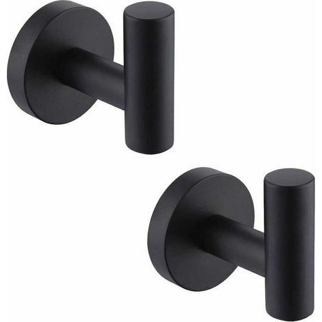 Wall Hook Towel Holder Bathroom Hooks Coat Hook Matte Black SUS304 Stainless Steel Coat Rack Towel Holder Storage 1Pcs (1/4)